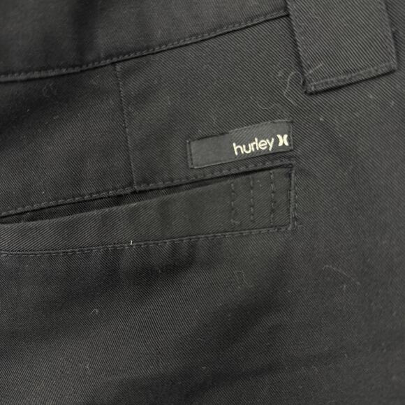 Hurley Womens Chino Shorts Size 7/8 Cotton Blend Twill Blaxk 3" Inseam - Picture 7 of 8